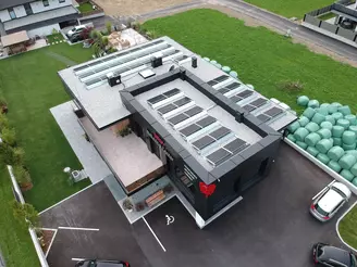 Warmdach bekiest mit Gefälledämmung - elementW